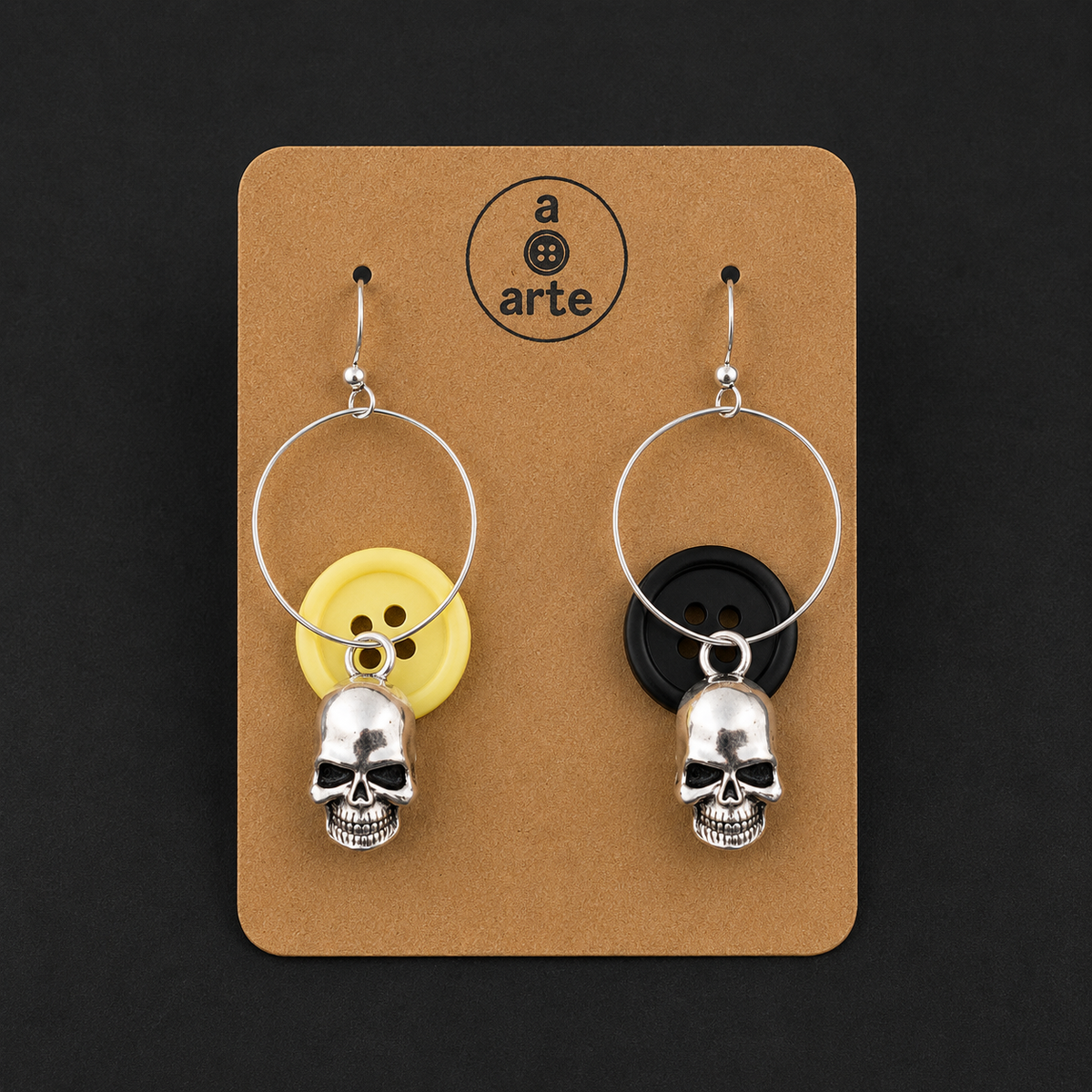 Pendientes Metal Skull
