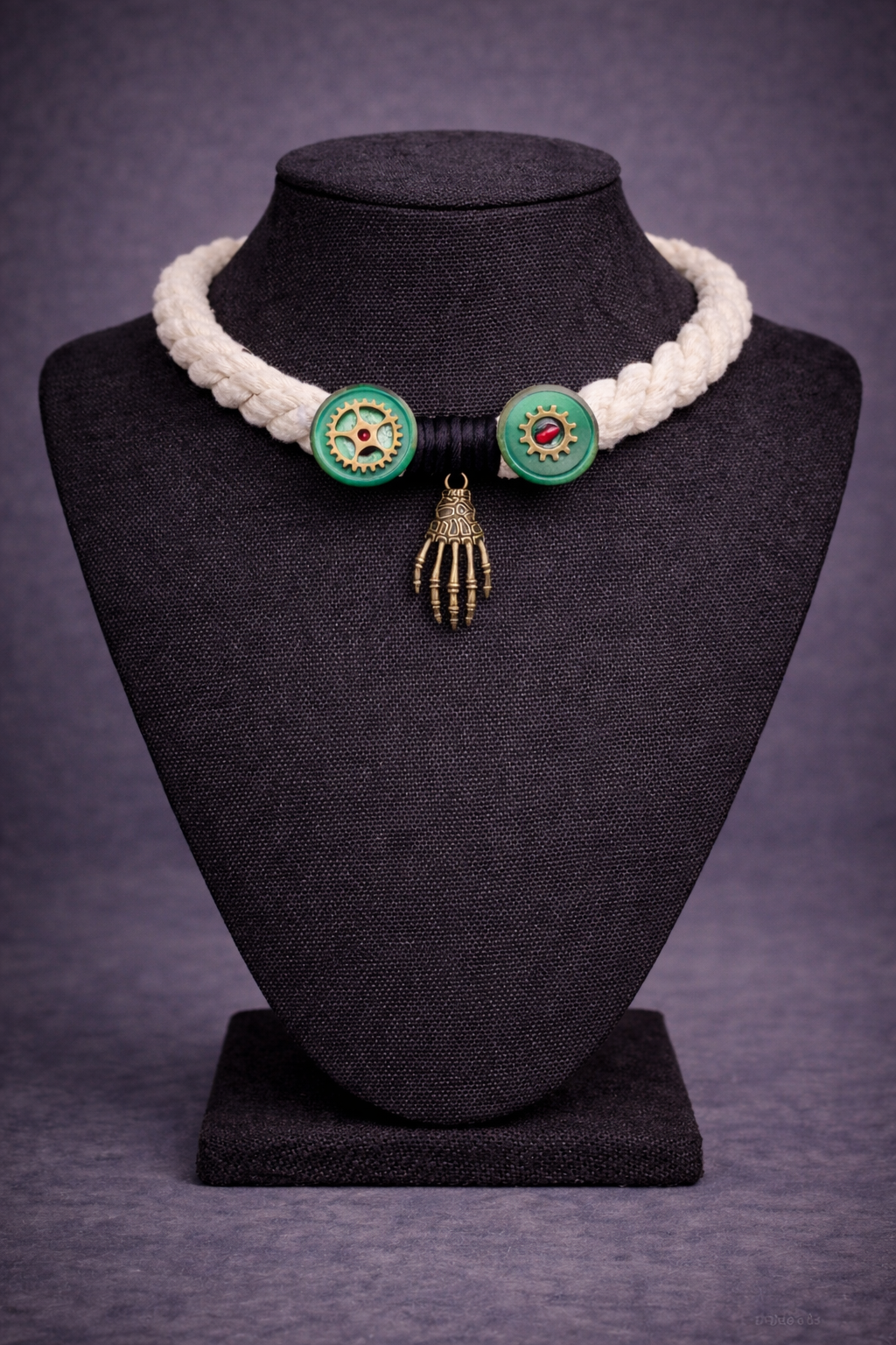 Collar Metal Steampunk Verde